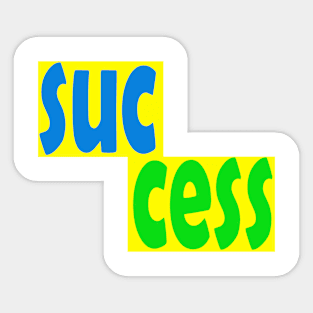 design "success" text green Sticker